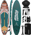 UPWELL 10'6'/11'/11'6' Inflatable Paddle Board, Stand Up Paddlboard for Youth & Adults, Stable Design, Premium SUP Accessories, Backpack, Leash, Hand Pump, Fins