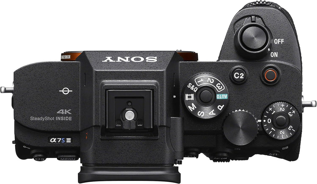 Sony a7s III ILCE-7SM3/B Mirrorless Digital Camera with 35mm Full-Frame Image Sensor Body Double Battery Bundle Including Deco Gear Carry Case + 2X 64GB Memory Card (128GB Total) and Kit Accessories