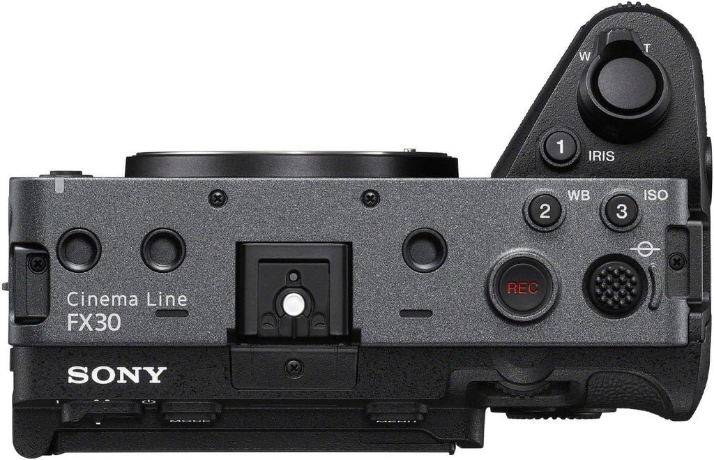 Sony FX30 Digital Cinema Camera with Sony E 18-135mm f/3.5-5.6 OSS Lens + 128 GB Memory + Microphone + LED Light + More (34pc Bundle) (Renewed)