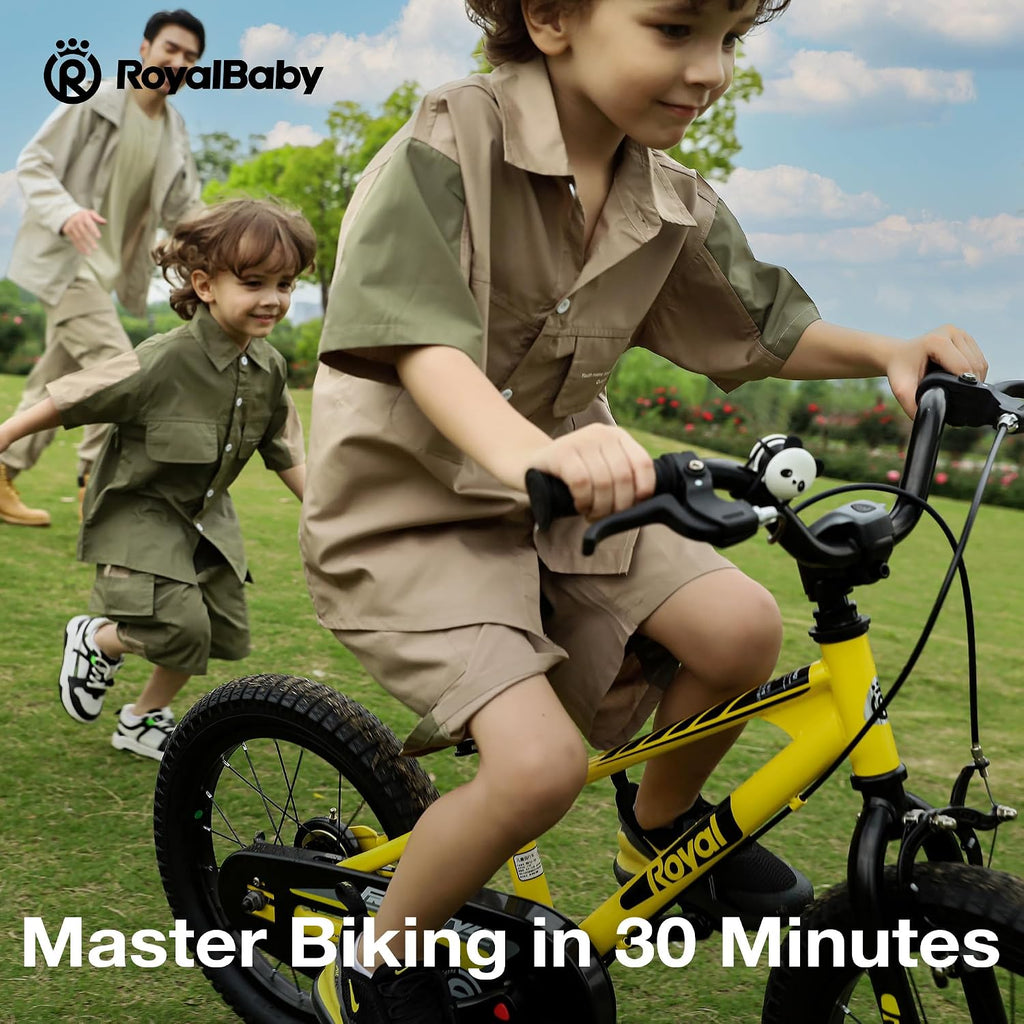RoyalBaby EZ Kids Bike 12 14 16 18 20 Inch Balance Pedal 2-in-1 Training Bicycle Boys Girls Ages 3 to 12 Years Easy Learn for Beginners