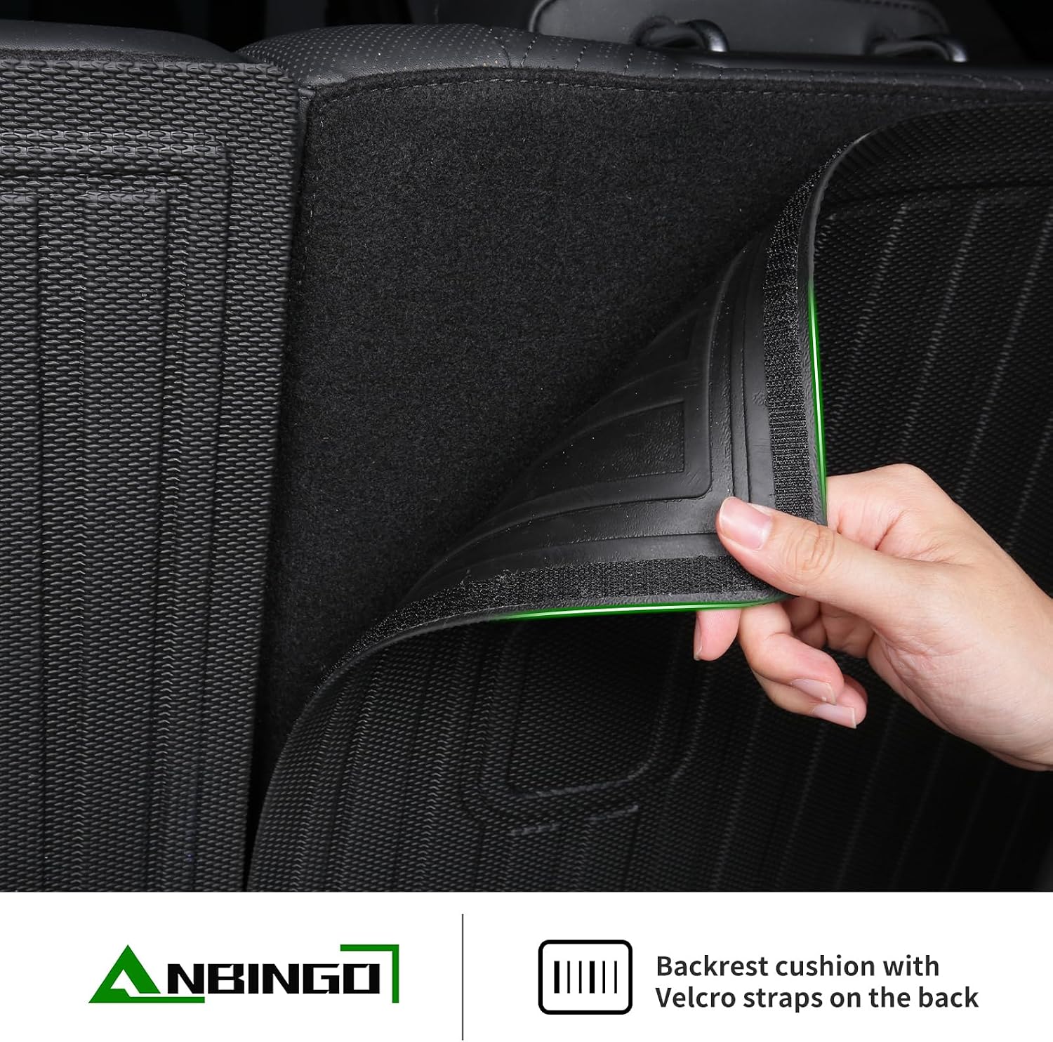 ANBINGO® Floor Mats & Seatback Cargo Liner for Mazda CX-9 2007-2015, All Weather Protection TPE Floor Liners Front & Rear & Third Row Full Set CX9 Accessories - Black