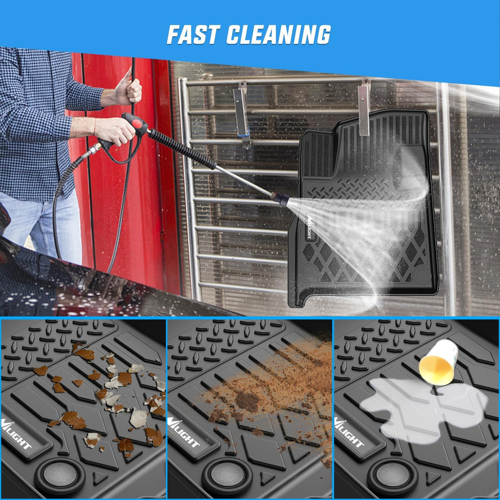 Nilight Floor Mats for Rivian R1T 2025 2026 All Weather Custom Fit Heavy Duty Floor Liners