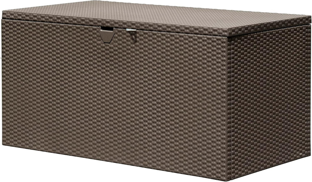 Arrow 4' x 2' x 2' Spacemaker Espresso 134 Gallon Hot-Dipped Galvanized Steel Storage Deck Box