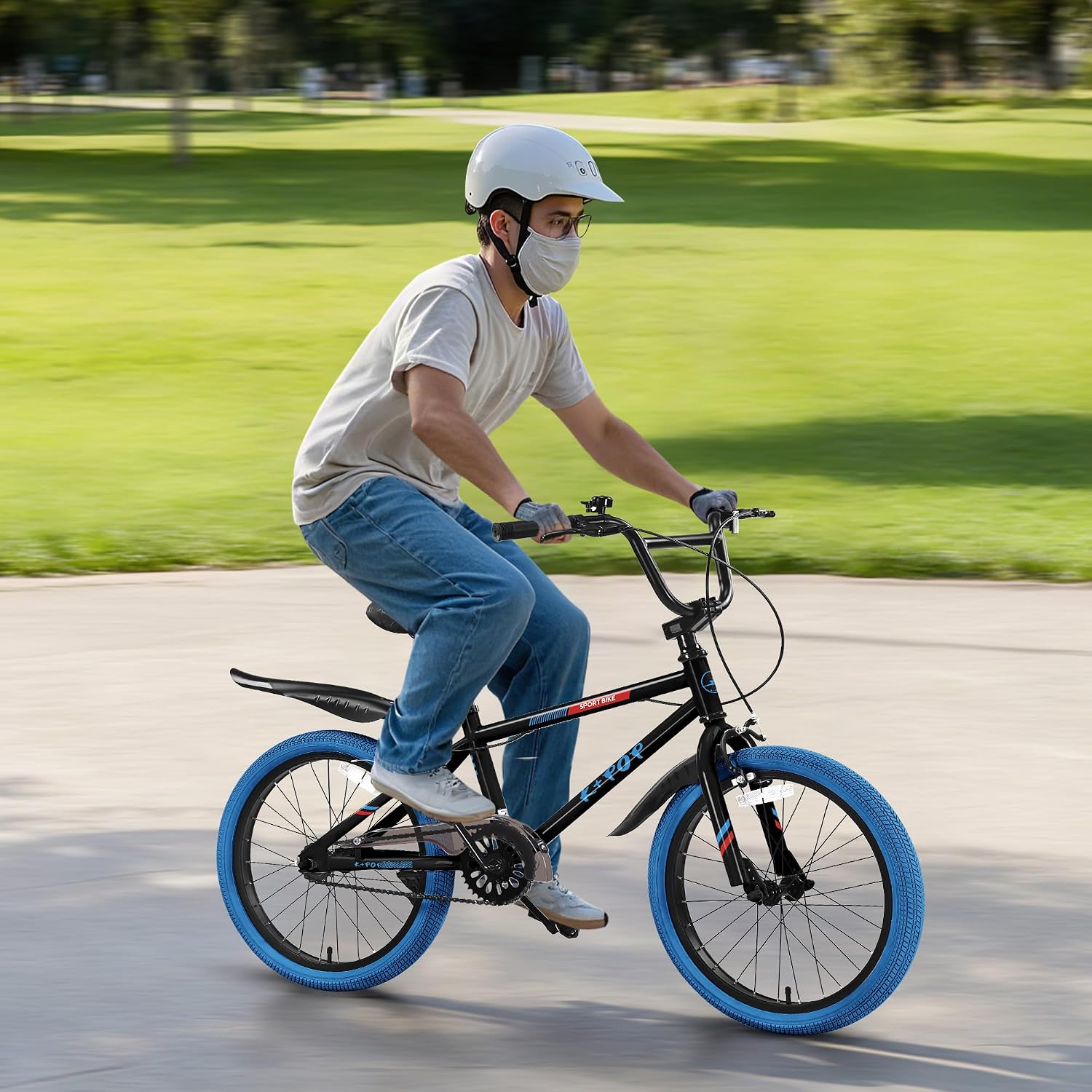 20 Inch Kids Bike BMX Style Bike, Girls Boys Bikes Ages 8-12, Single Speed Kids Bicycle for Boys Girls, Lightweight Boys Bike with Adjustable Seat, Multiple Colors