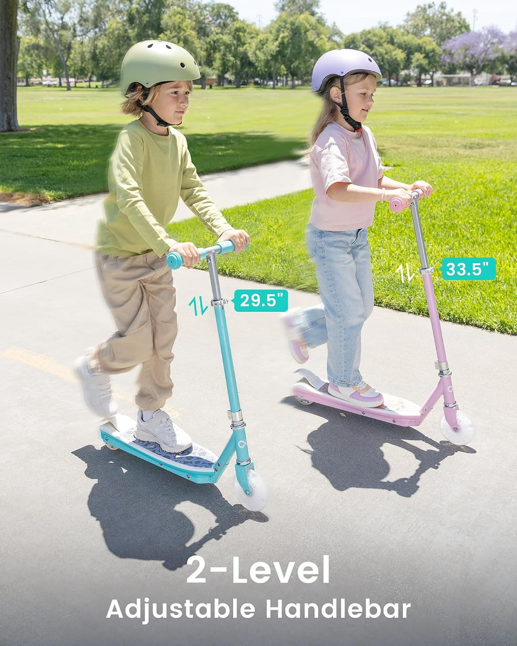Gyroor KS2 Kids Electric Scooter – 5 MPH Safe Speed, Foot Sensor Start, LED Lights, Adjustable Handlebar, 2 Hr Fast Charge, UL2272 Certified, Ages 6–12, 121 lb Max Load