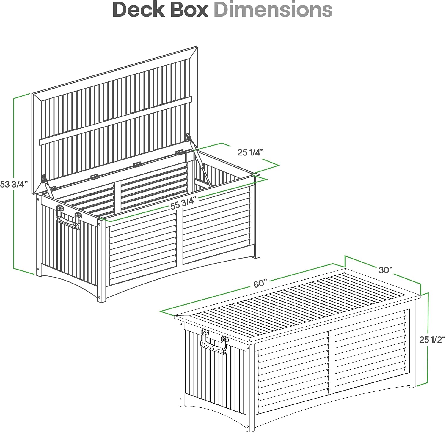 Cambridge Casual Arie Teak Outdoor Deck Storage Box with Waterproof Cover – 130 Gallon Wooden Patio Storage