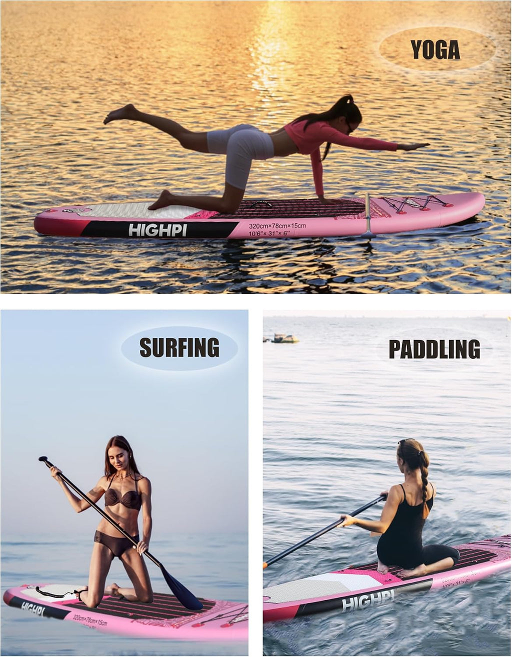 Inflatable Stand Up Paddle Board for Youth and Adults – Wide Sup with Premium Accessories, Blow Up Paddleboard for Surfing, Fishing, Yoga & More
