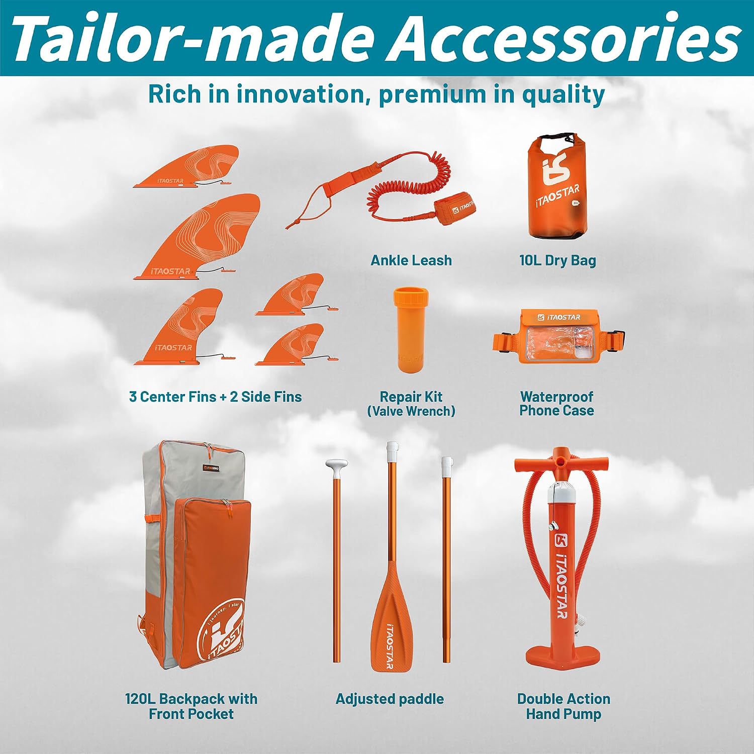 iTAOSTAR Pets 8'×29' / 11'×35' / 11'6'×34'/11'×34' Inflatable Paddle Board, One-Stop Premium SUP Accessories, Extra Wide Paddle Board for More Balance, Tailored Fins for More Fun