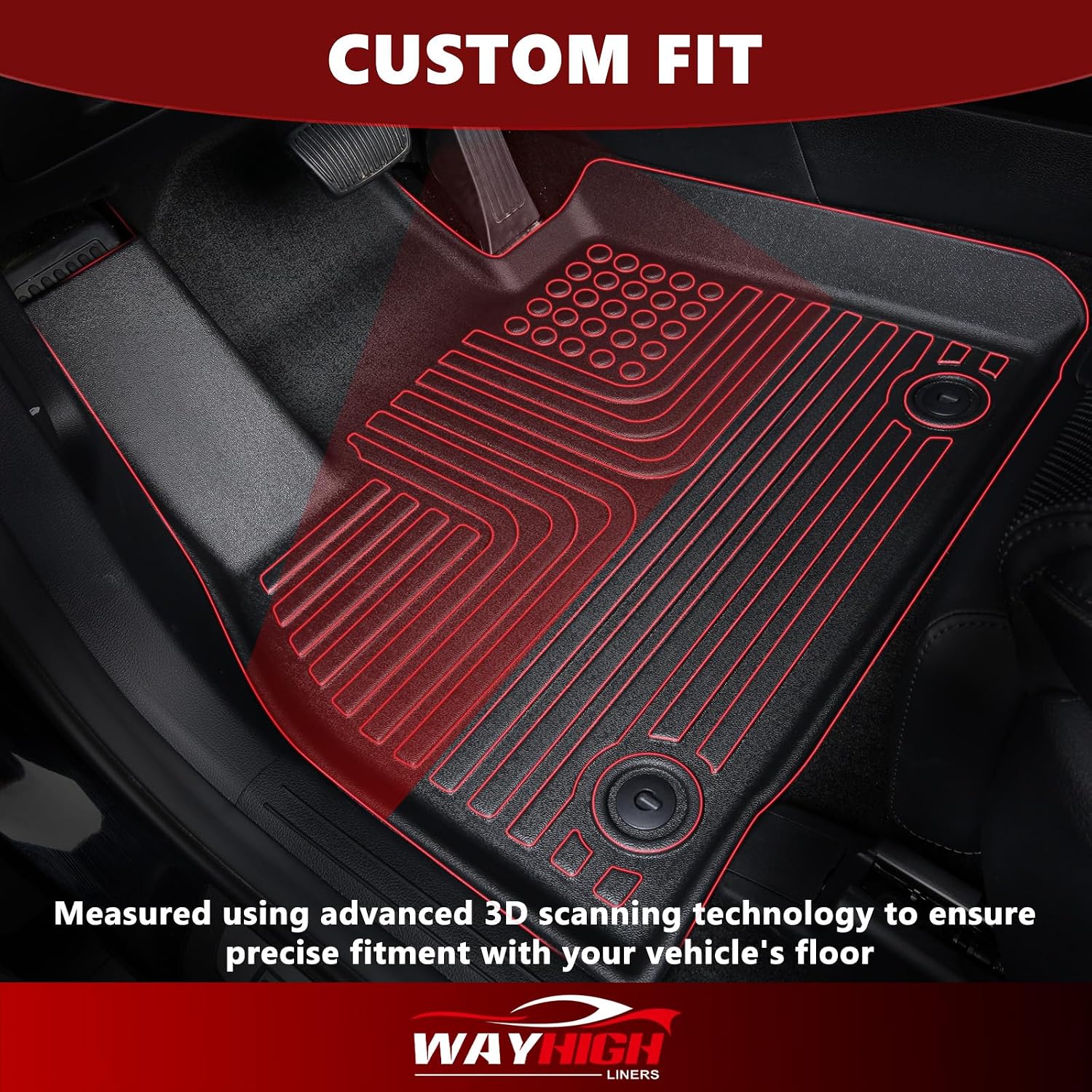 Wayhigh® Floor Mats & Cargo Liner for 2022-2026 Lexus NX / NX250 / NX350 / NX350 F Sport / NX350h / NX450h+ / NX450h+ F Sport, All Weather TPE Car Mats Heavy Duty, Floor Mats Custom for NX Accessories