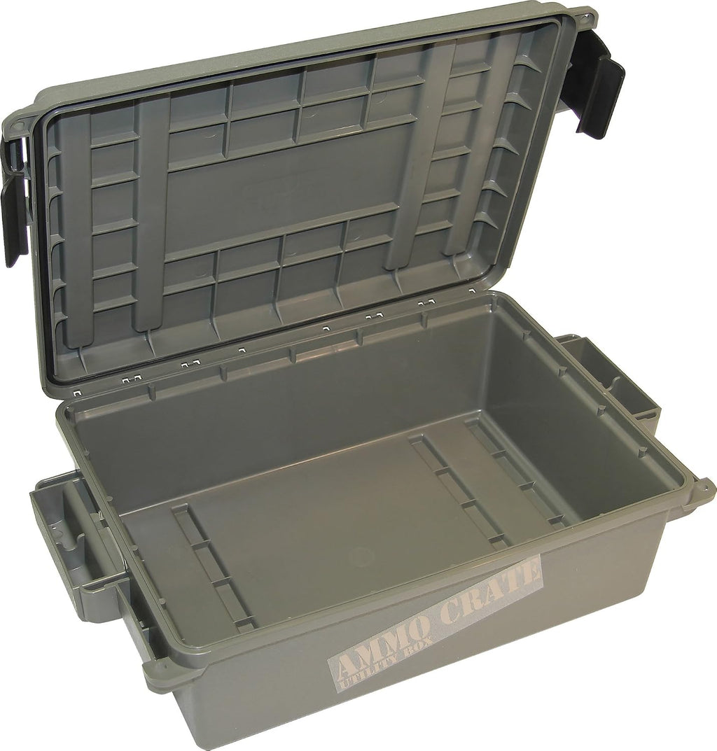 MTM ACR4-18 Ammo Crate Utility Box-Carry up to 65lbs of gear-Stackable design,double padlock for security - Water-resistant O-ring seal - Army Green,(Pack of 4)