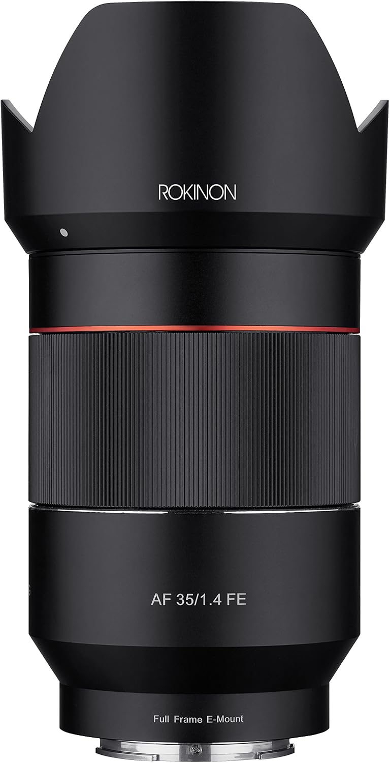 Rokinon AF 35mm f/1.4 Auto Focus Wide Angle Full Frame Lens for Sony FE Mount, Black (IO3514-E)