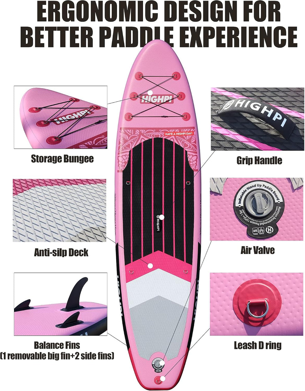 Inflatable Stand Up Paddle Board for Youth and Adults – Wide Sup with Premium Accessories, Blow Up Paddleboard for Surfing, Fishing, Yoga & More