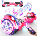 LIEAGLE Hoverboard, 6.5' Self Balancing Scooter Hover Board with Bluetooth Wheels LED Lights for Kids Adults
