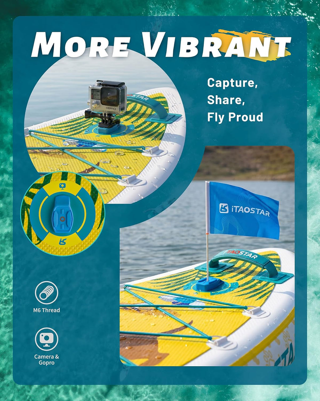 iTAOSTAR Pets 8'×29' / 11'×35' / 11'6'×34'/11'×34' Inflatable Paddle Board, One-Stop Premium SUP Accessories, Extra Wide Paddle Board for More Balance, Tailored Fins for More Fun
