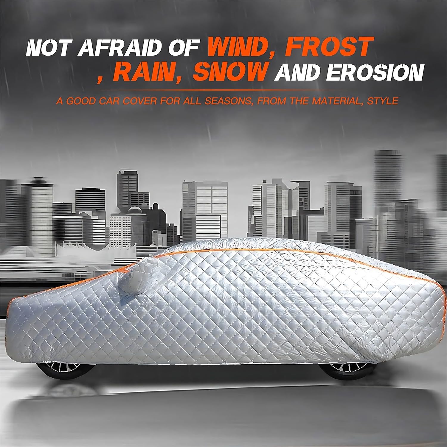 Hail Protector Car Cover Custom Fit for Ford Edge SEL 2023-2025, Hail car Cover with Cotton, Windproof Rain Snow Protection, with Zipper Door and Reflective Strips XXX