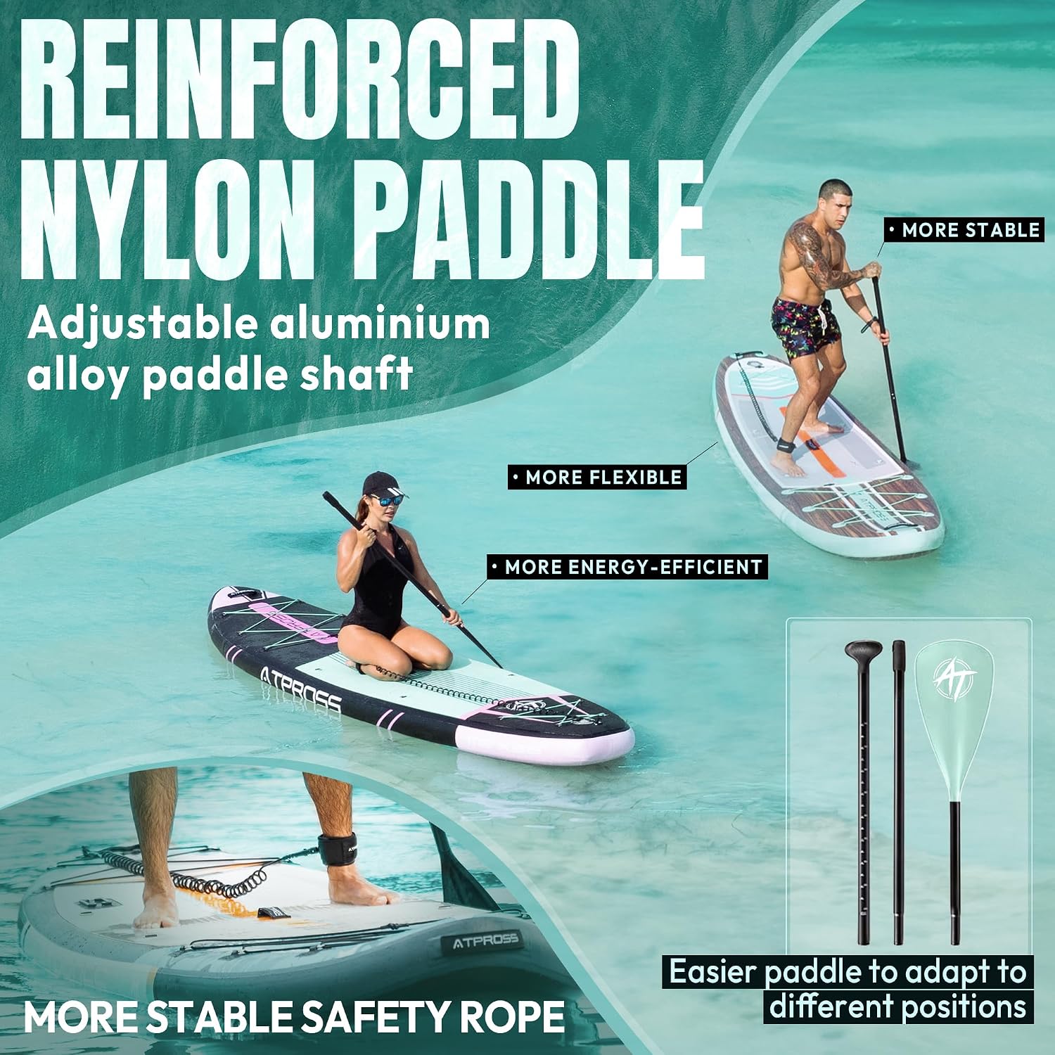 11'6'x35' Inflatable Paddle Board, 450lbs Extra Wide Stand Up Paddleboard for Adults with Premium SUP Accessories Kit & Backpack, Blow Up Kayak Non-Slip Stable Deck Boat for Yoga Fishing Surf