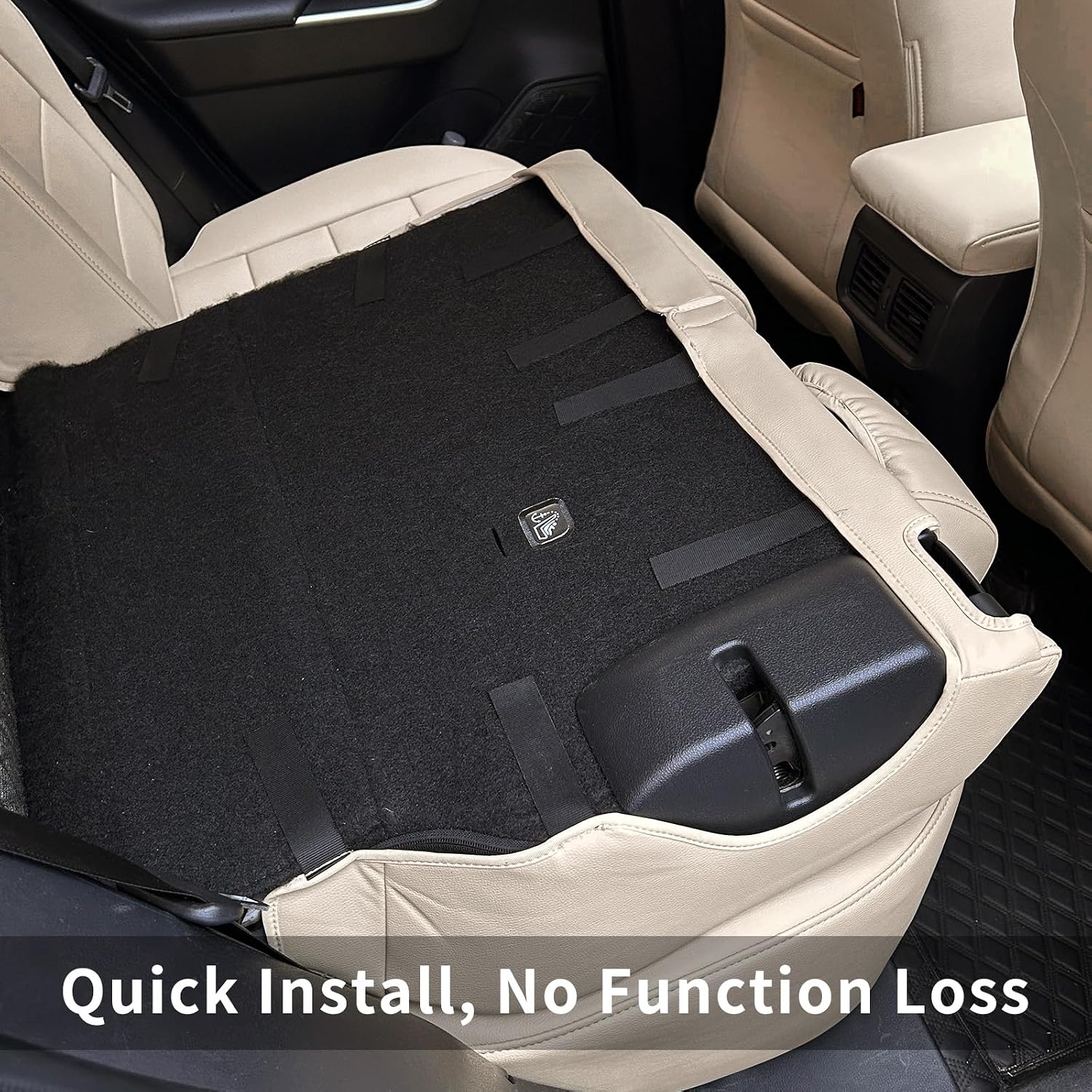 coverdream Tucson Car Seat Covers Custom Fit for 2022-2026 Hyundai Tucson Hybrid & PHEV(Not fit Gasoline) SUV,Waterproof Faxu Leather Seat Protector(Full Set,Beige)