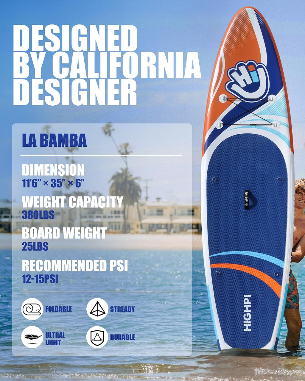Inflatable Stand Up Paddle Board for Youth and Adults – Wide Sup with Premium Accessories, Blow Up Paddleboard for Surfing, Fishing, Yoga & More