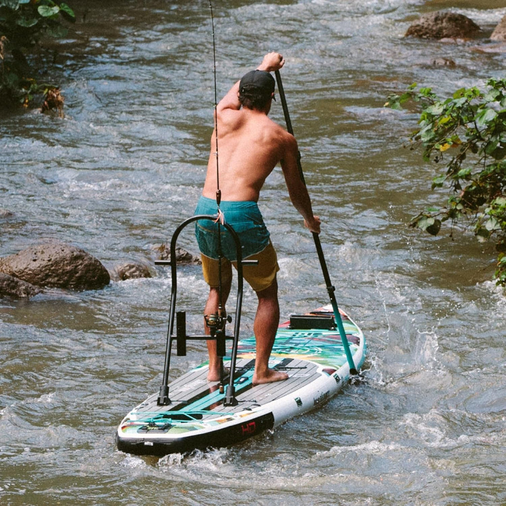 BOTE Fishing Hunting Rod Tackle Rac System Aluminum Rack Holder for Compatible iSUP Kayak Hard SUP Micro Skiff Stand Up Paddle Board Inflatable Accessory Multiple Colors