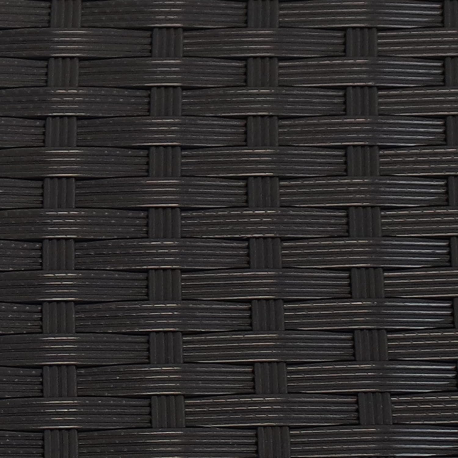 Sunnydaze Faux Wicker Storage Box - Outdoor Deck Box with Handles - 75-Gallon Front Door Package Delivery Box with Hinged Lid - Black