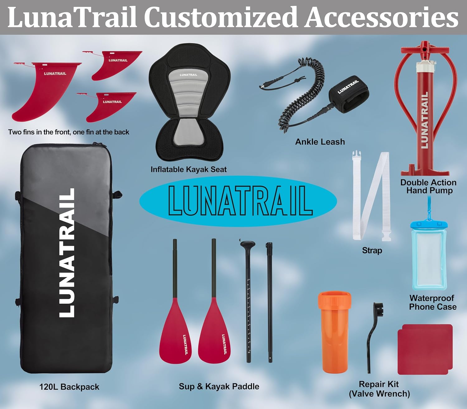 【11'×34'】 Extra Long/Extra Wide Premium Inflatable Stand Up Paddle Board (SUP) – Portable & Lightweight for Yoga, Surfing, Family Fun | Complete Kit with Paddle, Pump, Bag | Durable Design