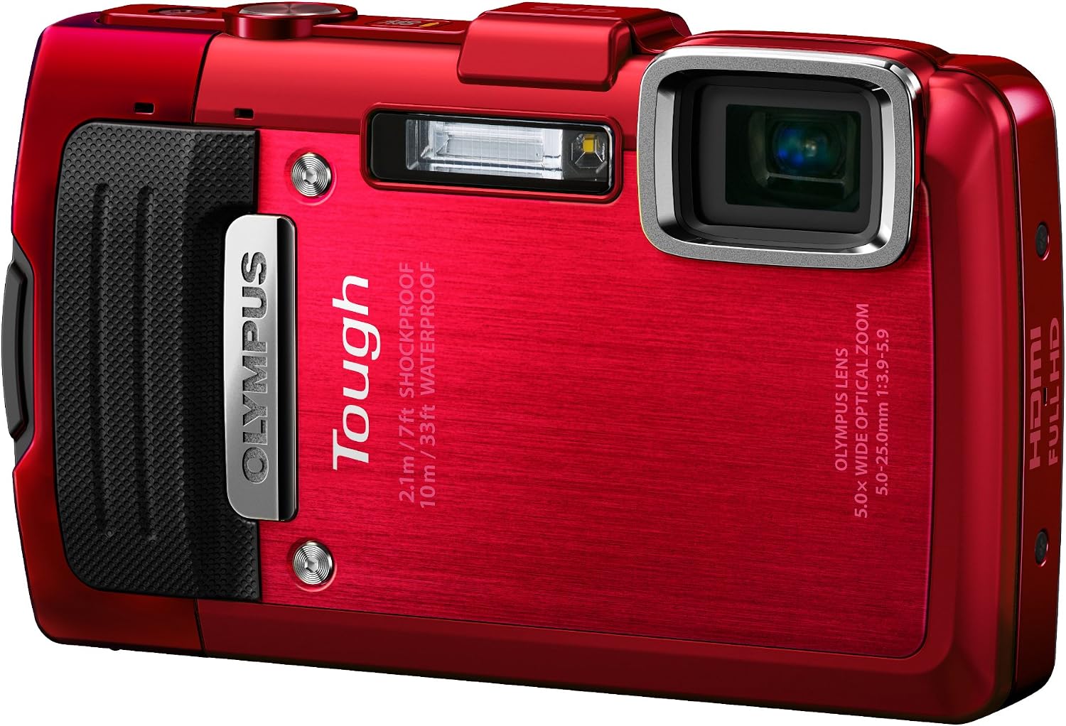OM SYSTEM OLYMPUS Stylus TG-830 iHS Digital Camera with 5x Optical Zoom and 3-Inch LCD (Red) (Old Model)