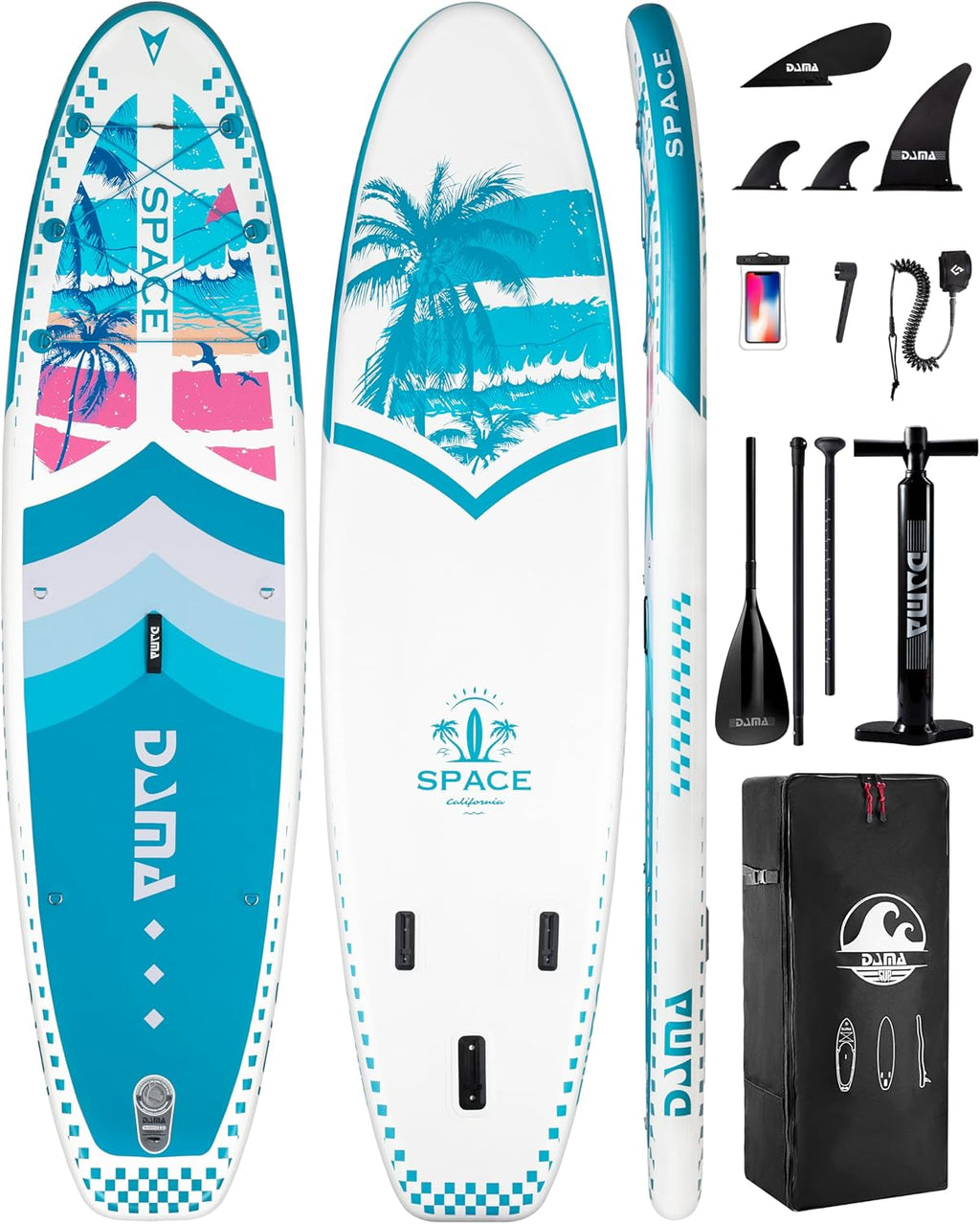DAMA 11'*34'*6' Inflatable Paddle Board, Paddle Boards for Adults,Sup,Lightweight and Durable, Easy to Inflate, Versatile in Style, Fully Functional, Equipped w/High Grade Accessories.