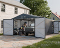 WACASA 13x20x8.3 FT Large Metal Garage Shed, Ultra-Reinforced Truss System, 18-Gauge Powder-Coated Frame, 100 PSF Snow & 150 MPH Wind Rated, Skylight Dual-Entry Outdoor Storage Building and Carport