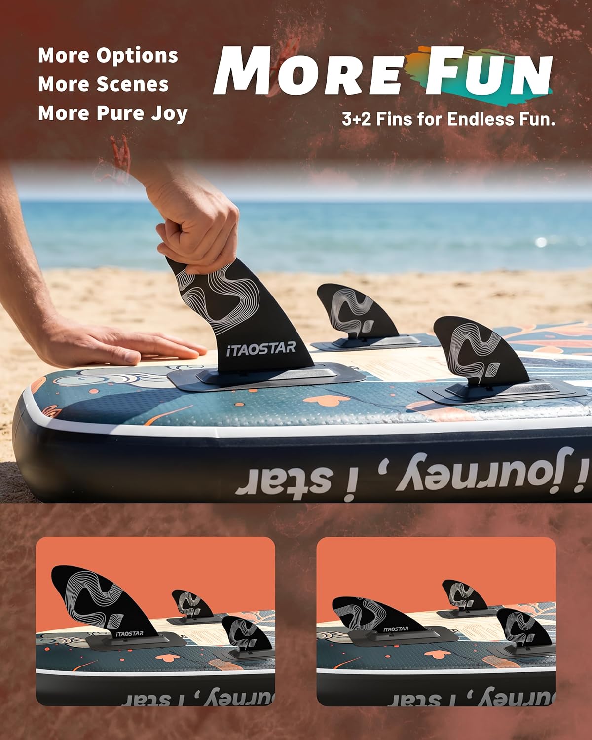 iTAOSTAR Novelty 11'6' x 35' Inflatable Stand Up Paddle Board with Seat- Stable SUP Board for Adults - Portable Paddleboard for Yoga, Surfing, Fishing - Includes Full Accessories Kit