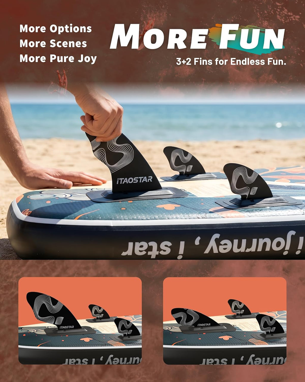 iTAOSTAR Novelty 11'6' x 35' Inflatable Stand Up Paddle Board with Seat- Stable SUP Board for Adults - Portable Paddleboard for Yoga, Surfing, Fishing - Includes Full Accessories Kit