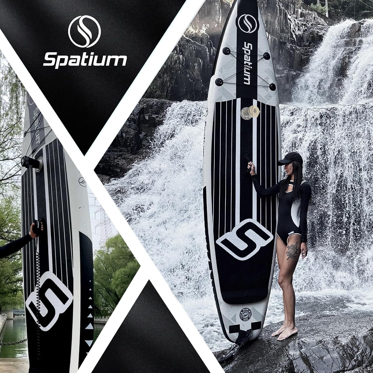 Spatium 11'5'x32' Magnetic Cup Holder Touring Paddle Board Stand Up Paddle Board for Adults,440lb Capacity SUP Board with Camera Mount for Youth & Adults of All Skill Levels