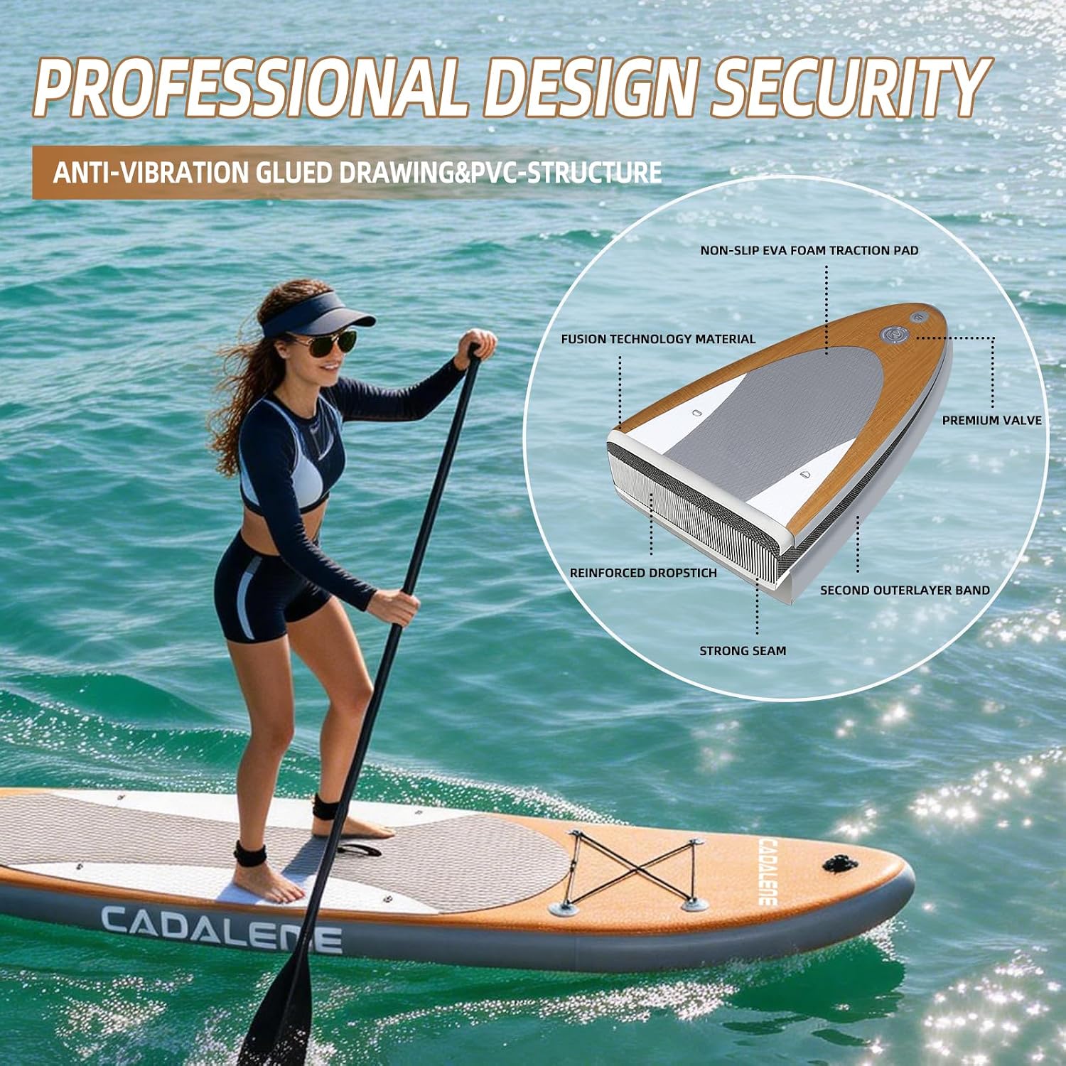 Inflatable Stand Up Paddle Board with SUP Accessories, Anti-Slip EVA Deck, Family-Friendly SUP Boards for Adults & Youth of All Skill Levels, Versatile Yoga Paddle Board