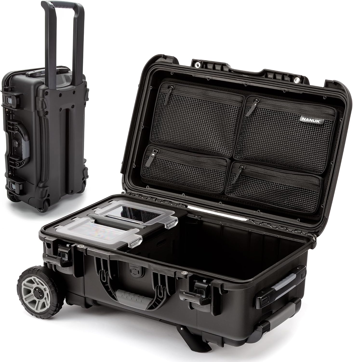 NANUK Trail 30 – 28.5L (7.5-Gallon) Waterproof Storage Box – Wheeled and Modular Cargo Case for Camping, Fishing, Hunting & Outdoor Storage - Dustproof and Impact Resistant (22' x 14' x 9') – Black