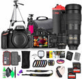 Nikon D3200 24.2MP DSLR Camera Kit with 18-55mm VR Zoom Lens – Full HD 1080p Video Capture, Fast 11-Point Autofocus System + Nikon AF-S NIKKOR 200-500mm f/5.6E ED VR Lens + 128GB Memory Card + More