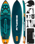 Bigfly 11'6×35' Super Wide Inflatable Stand Up Paddle Board, Ultra Stable Wide SUP for 2+1 People/Family/Big Size, 100L Backpack, All-Round Sup Board, US Big Fin