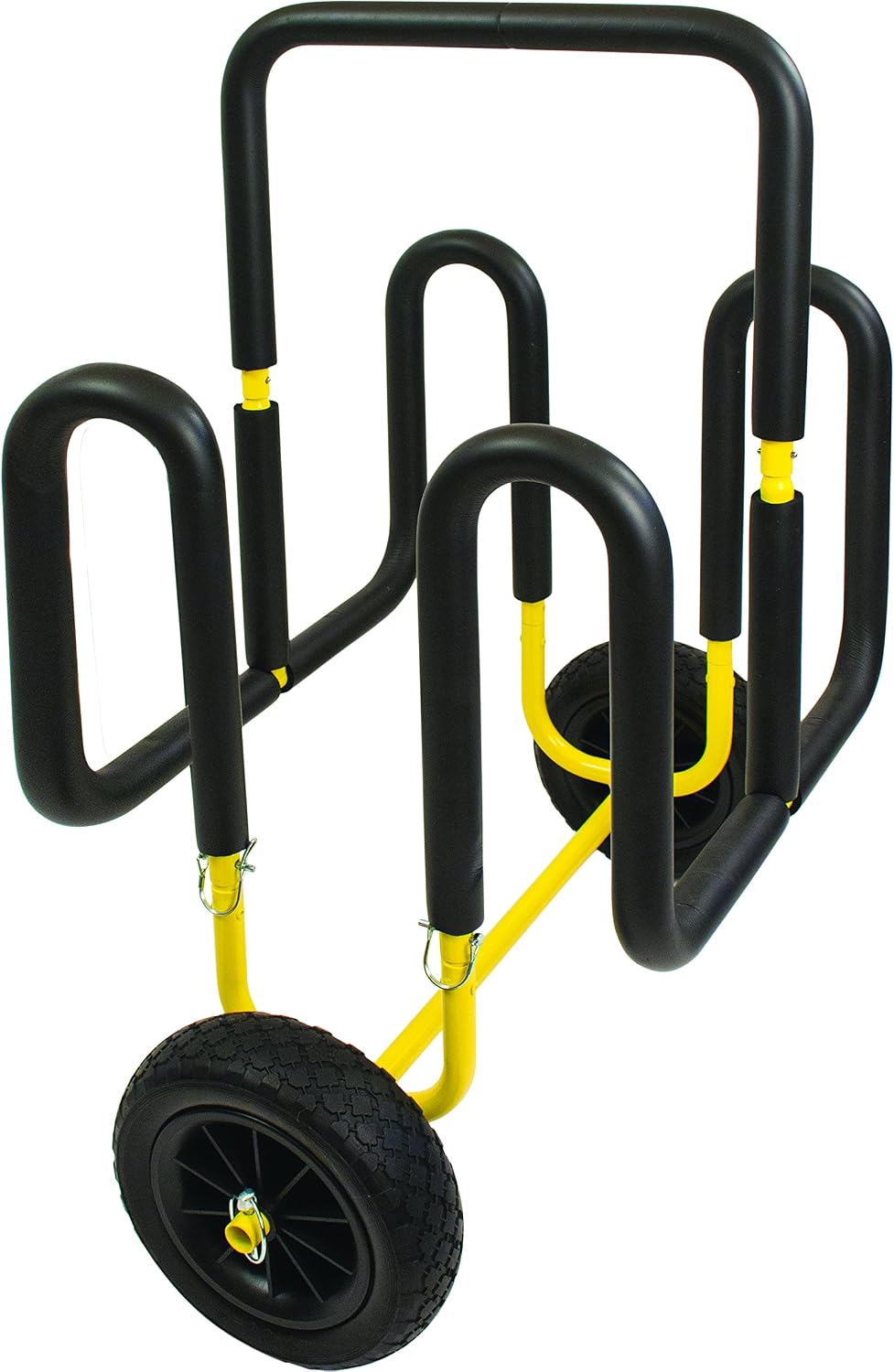 Suspenz Double SUP Transport Cart with Airless Wheels, Carrier/Trolley for 2 Stand Up Paddle Boards & Surfboards, Yellow (22-9934)