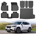 Mixsuper X1 Floor mats-Floor Mat & Cargo Liner for BMW X1 2023-2026,All Weather TPE Rubber Floor Liners Protection for X1 Accessories,Full Set Anti-Slip Car Mats,Black