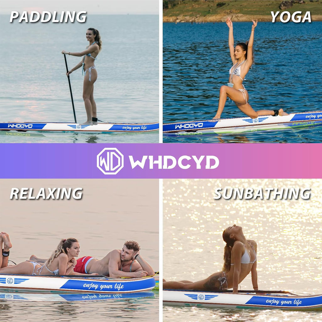 Inflatable Stand Up Paddle Board 11' × 33' × 6', Yoga Board with Durable SUP Accessories for Adults & Youth, Versatile Paddle Board