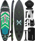 UPWELL 11'6'×35' Extra Wide Inflatable Paddle Board, Stand Up Paddle Board for Youth & Adults, Stable Design, Premium SUP Accessories, 120L Backpack, 10L Dry Bag, Paddle, Leash, Hand Pump, US Fins
