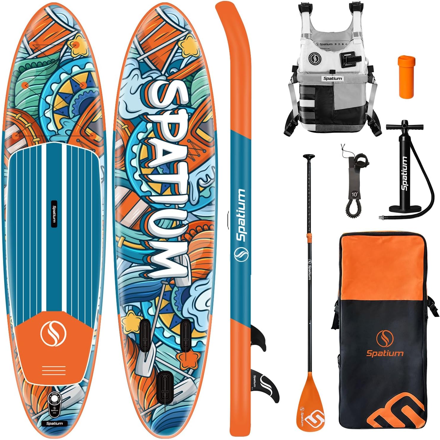 Spatium 11'5'x32' Magnetic Cup Holder Touring Paddle Board Stand Up Paddle Board for Adults,440lb Capacity SUP Board with Camera Mount for Youth & Adults of All Skill Levels