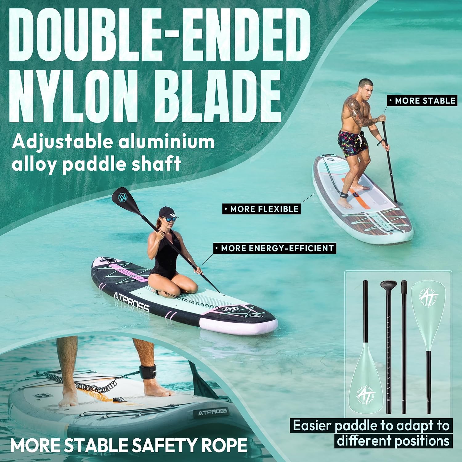 11'6'x35' Inflatable Paddle Board, 450lbs Extra Wide Stand Up Paddleboard for Adults with Premium SUP Accessories Kit & Backpack, Blow Up Kayak Non-Slip Stable Deck Boat for Yoga Fishing Surf
