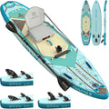iTAOSTAR City Park 12'×35' Extra Wide Paddle Board with Seat, One-Stop Premium SUP Board Gears, Tailored 5 Fins, Stable Inflatable Stand Up Paddle Boards for Youth/Adults of All Levels