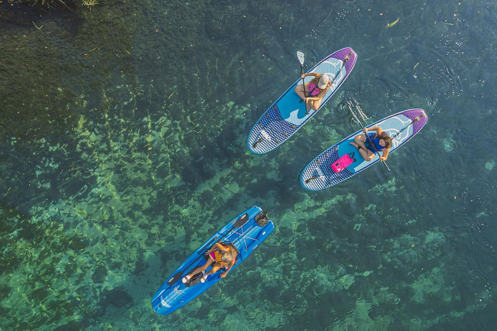 Pelican Boracay Premium Inflatable Stand Up Paddle Board - 3 Pieces SUP Paddle - Accessories, Leash, Hand Pump & Carry Bag - 10 ft