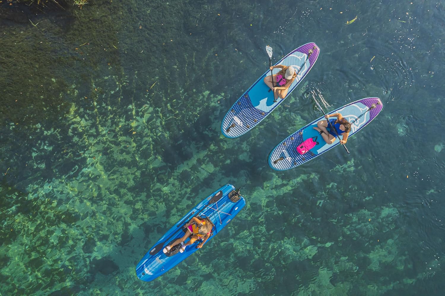 Pelican Boracay Premium Inflatable Stand Up Paddle Board - 3 Pieces SUP Paddle - Accessories, Leash, Hand Pump & Carry Bag - 10 ft