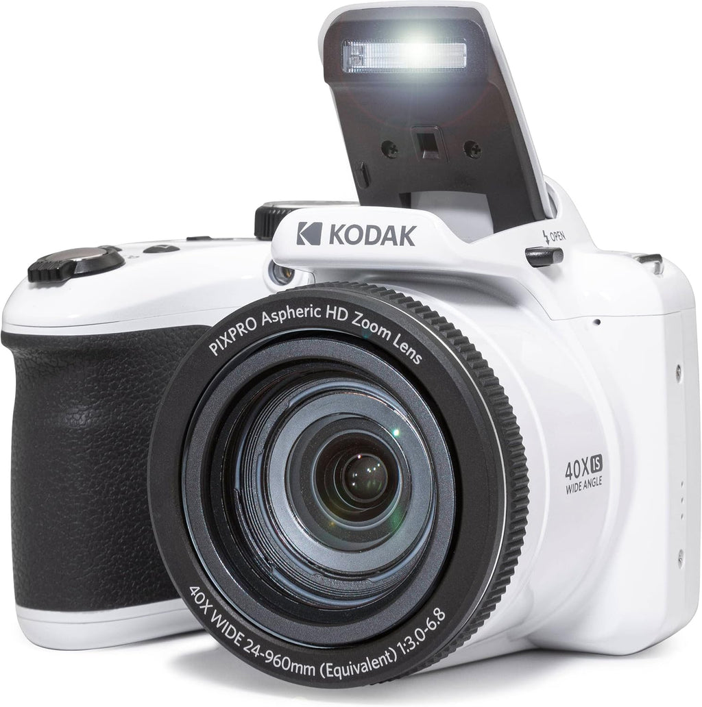 Kodak PIXPRO AZ405 Digital Camera + 64GB Memory Card + Camera Case (White)