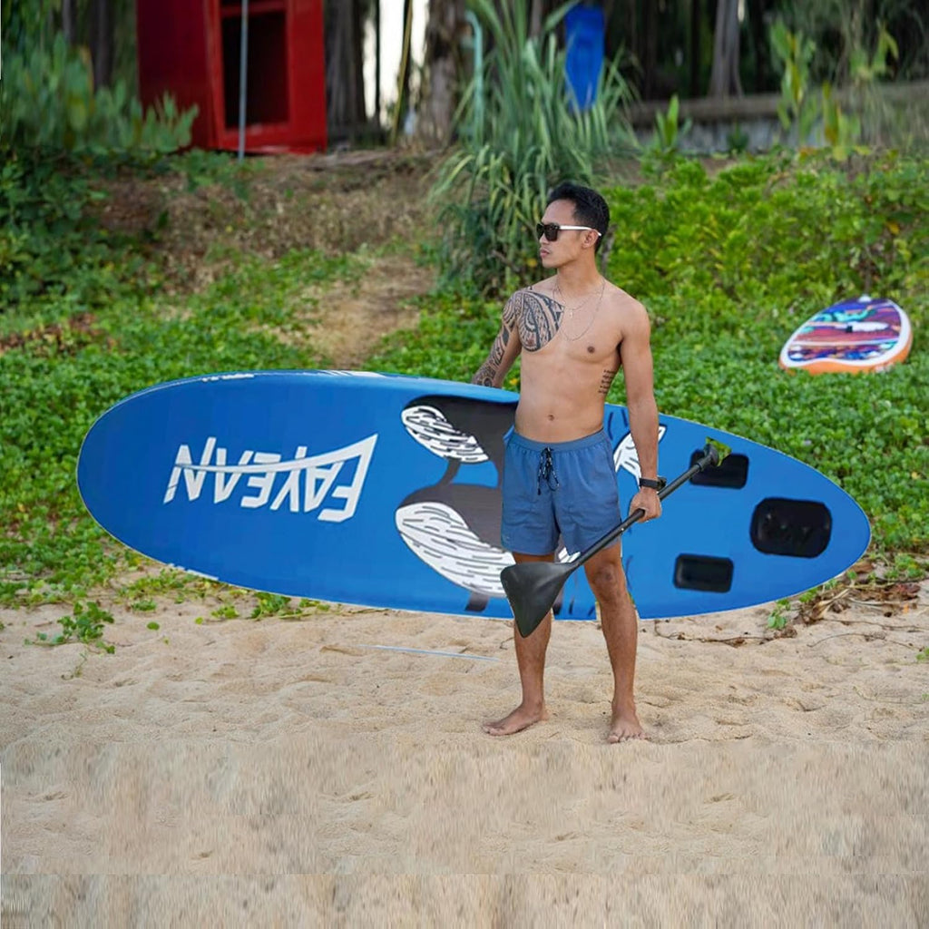 Inflatable Paddle Board,Extra Wide 10.6'/11' Stand Up Paddle Board with Sup Accessories,400lbs Capacity for Family with Safety Leash, All Skill Levels Sup for Yoga,Fishing,Surfing