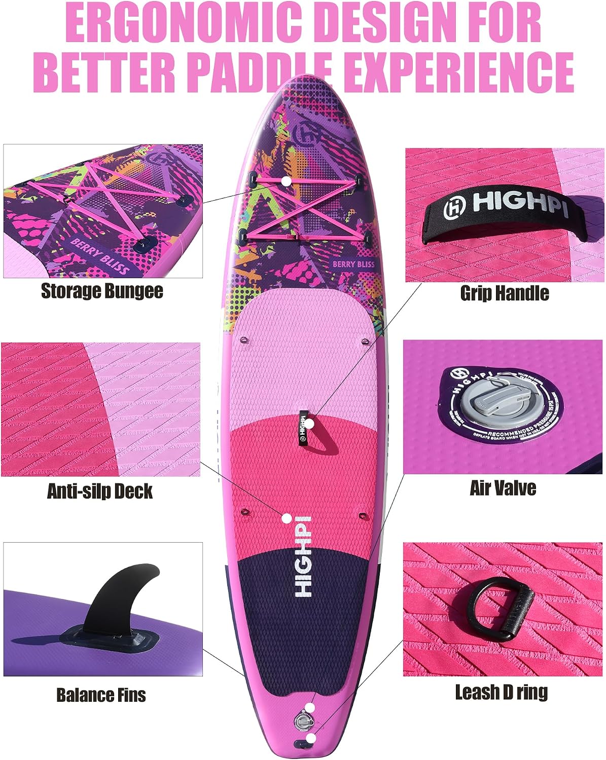 Inflatable Stand Up Paddle Board for Youth and Adults – Wide Sup with Premium Accessories, Blow Up Paddleboard for Surfing, Fishing, Yoga & More