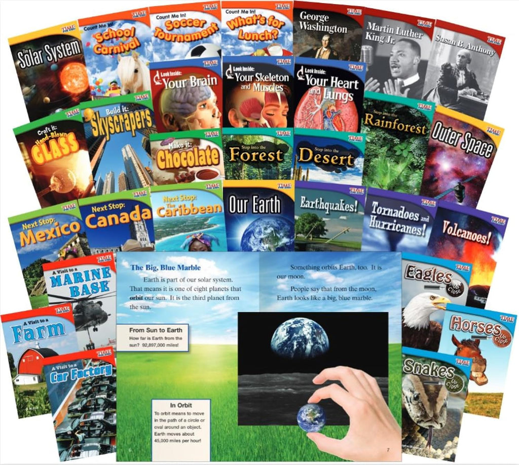 TIME FOR KIDS 2nd Grade Book Set (30 Unique Children's Books) – An assortment of high-interest, non-fiction books that second grade kids will want to read! Includes mathematics, science, and social studies topics. Great for classroom or home use.