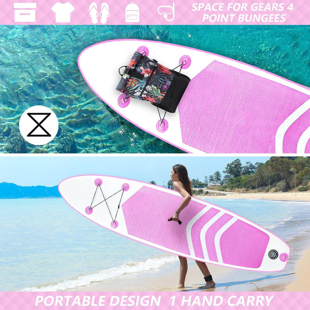 Inflatable Stand Up Paddle Board, 10' SUP with Premium Accessories, Yoga Board for Youth & Adult