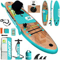 AKSPORT 11' Inflatable Stand-Up Paddle Board with Upgraded SUP Accessories Kit | Extra Wide 34' Design | Non-Slip Deck | Premium SUP Board for Adults & Youth of All Levels